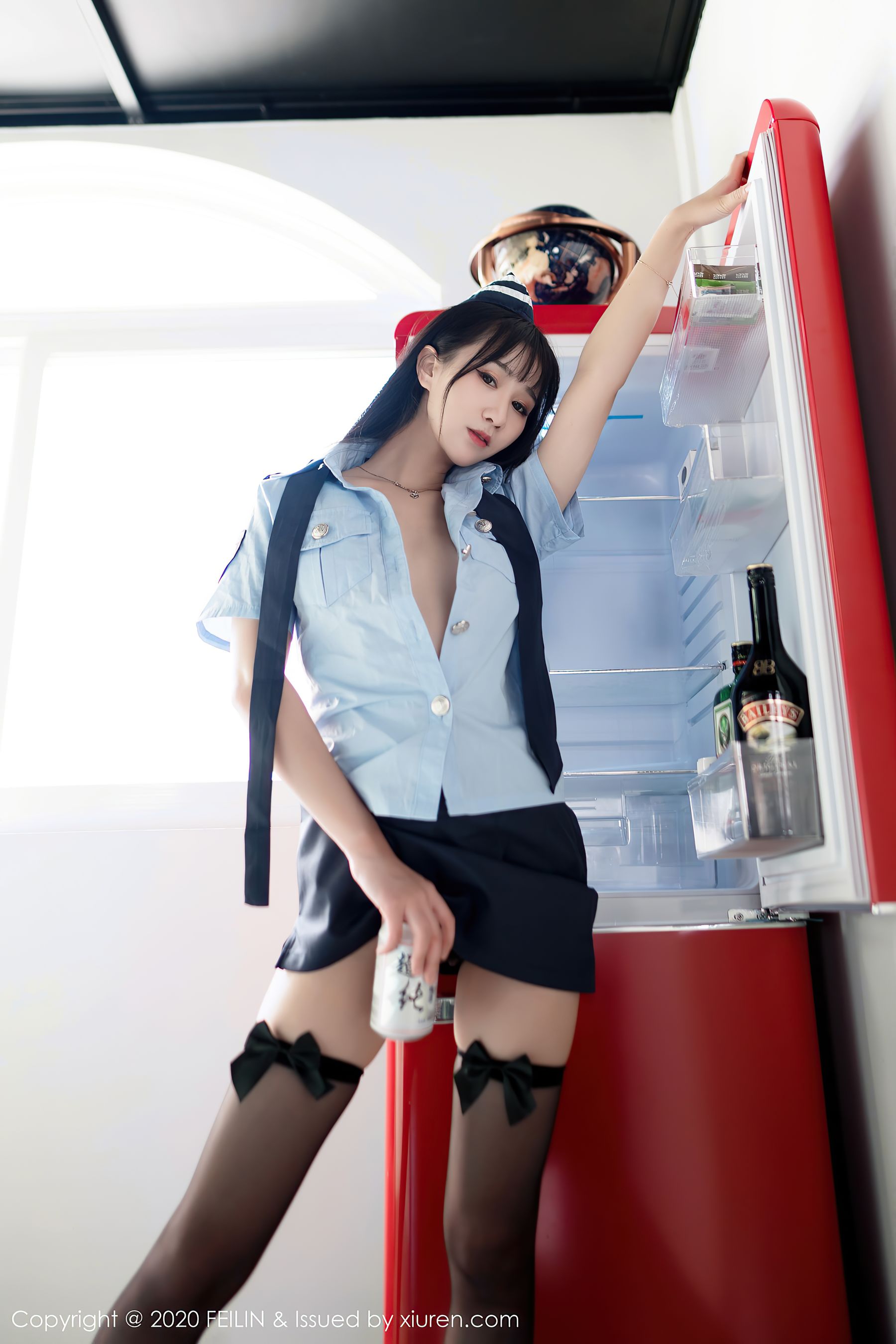 [嗲囡囡FEILIN] VOL.363 小果冻儿 - 情趣黑丝制服主题系列