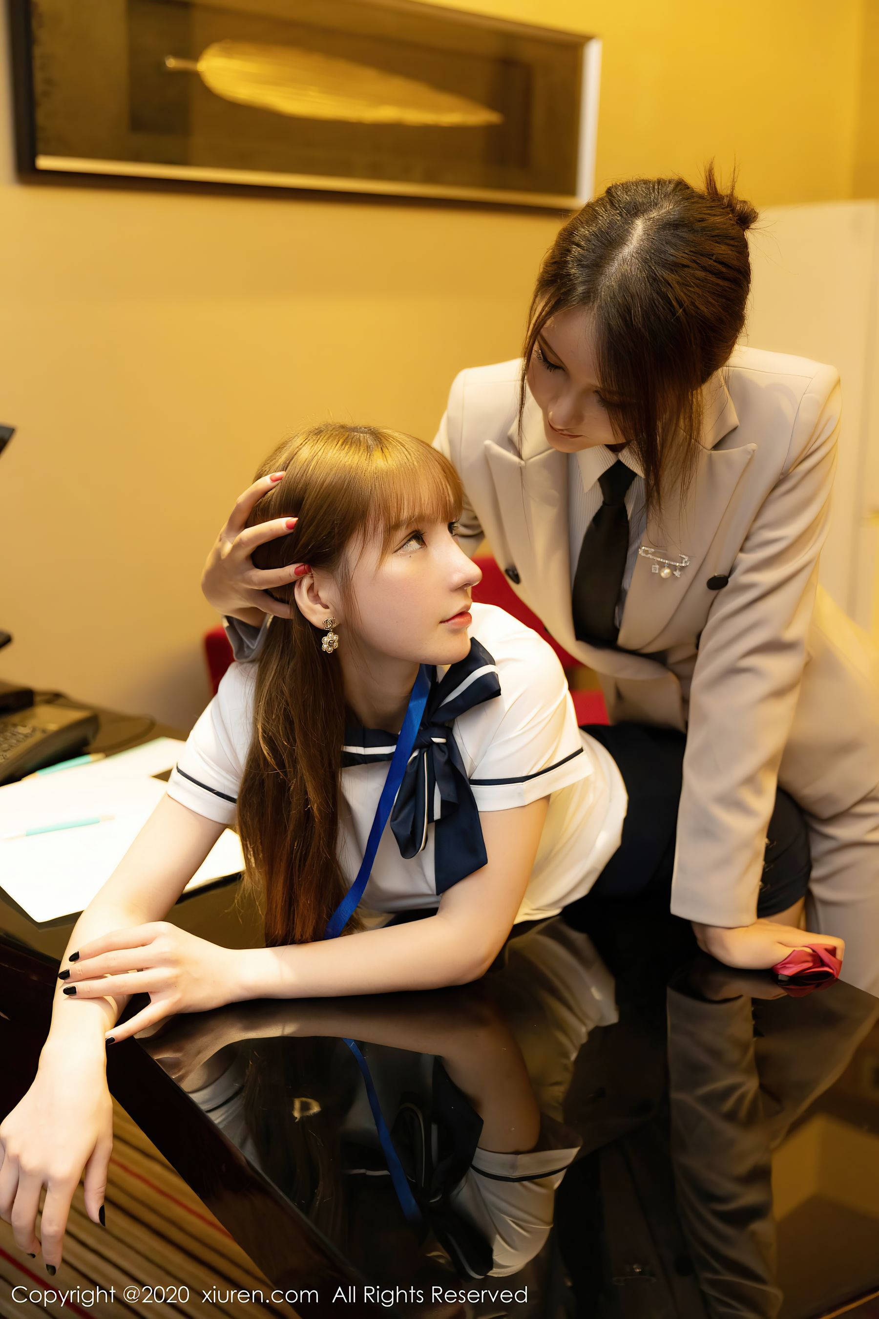 [秀人XIUREN] No.2857 @周于希Sandy&amp;@Emily顾奈奈 - 办公室霸道总裁系列