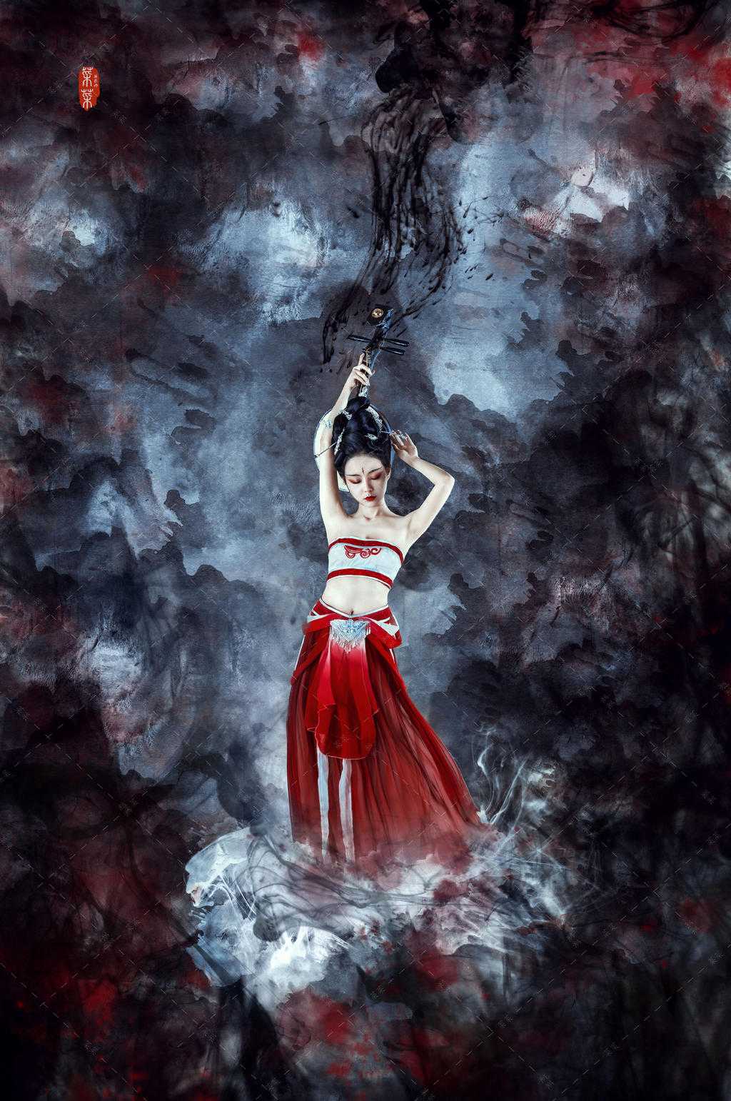 古风美人红唇雪肤妩媚妖娆图片