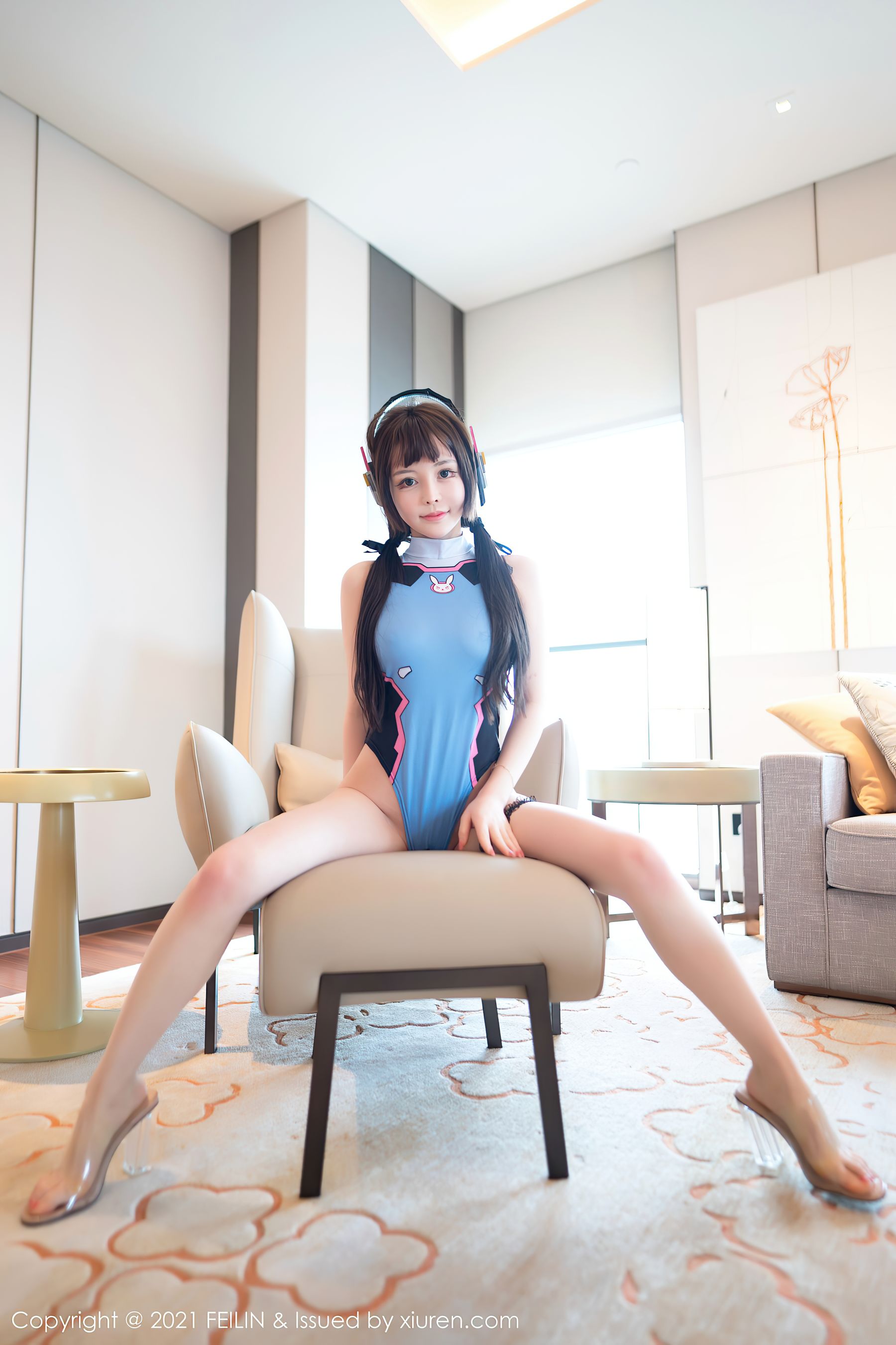 [嗲囡囡FEILIN] VOL.374 哩哩呀 - 情趣耳机少女+婚纱系列