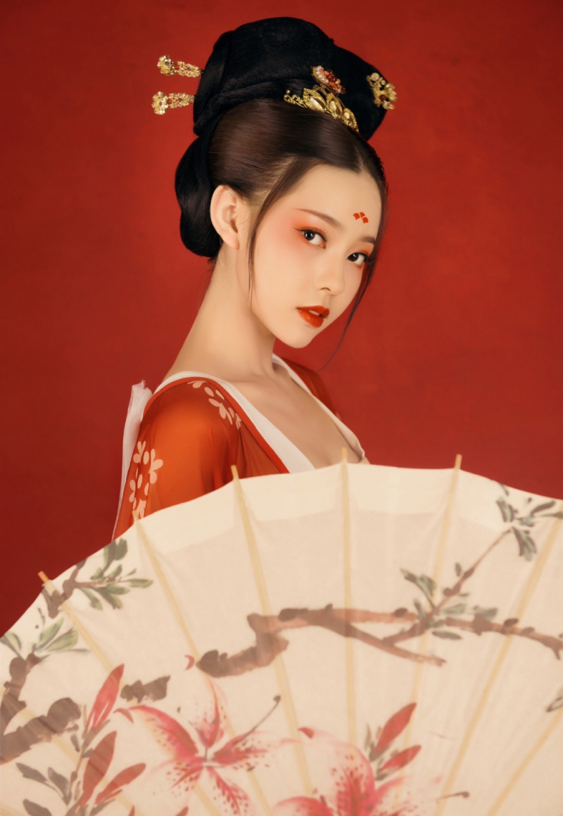 古代美女红妆素裹美艳动人图片