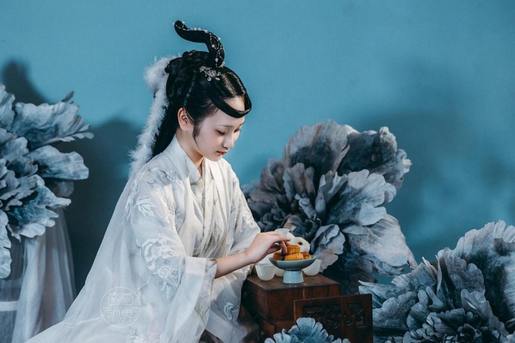 嫦娥仙子精致侧颜唯美古风摄影
