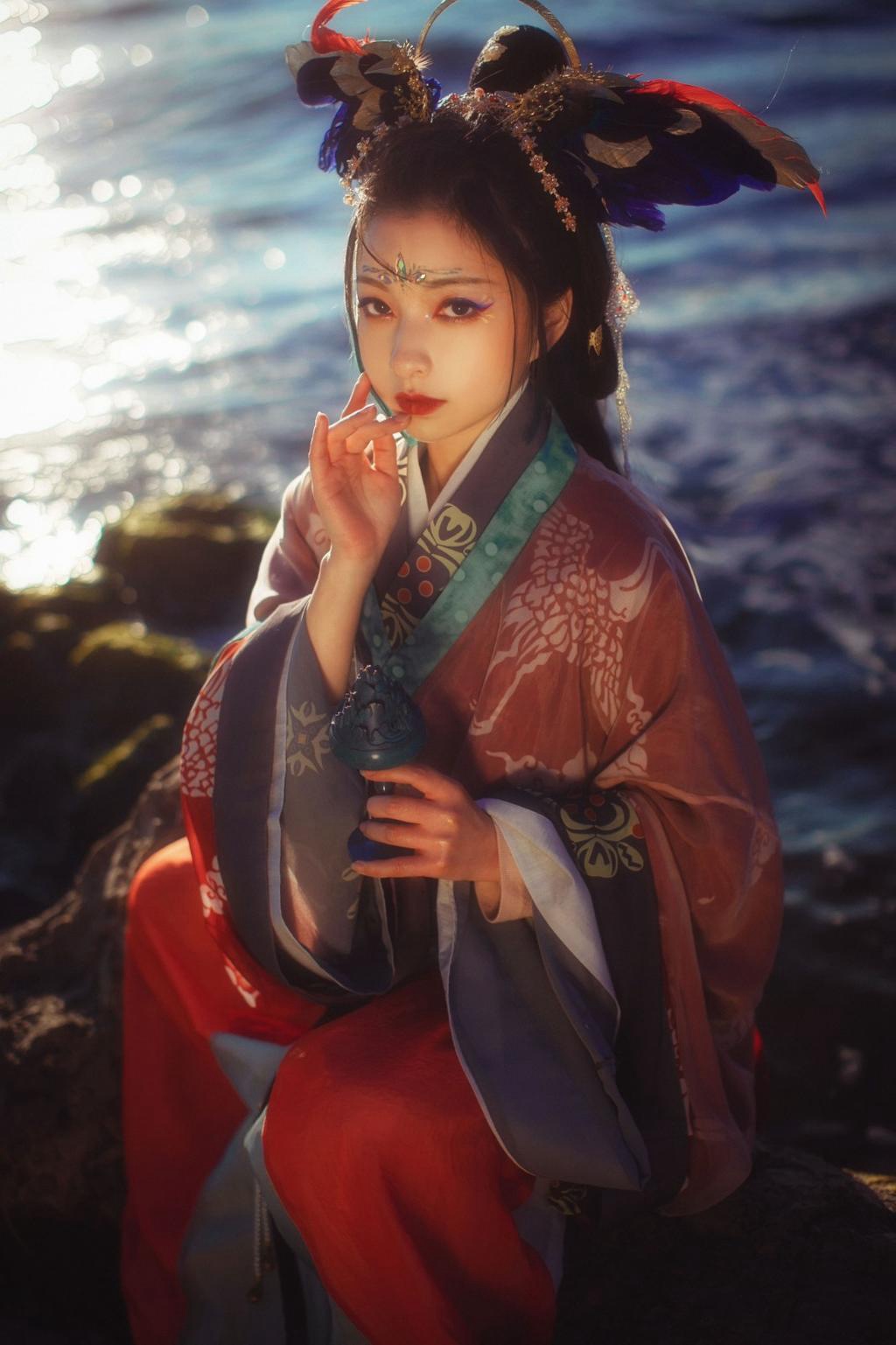 汉服美女精致侧颜唯美古风摄影