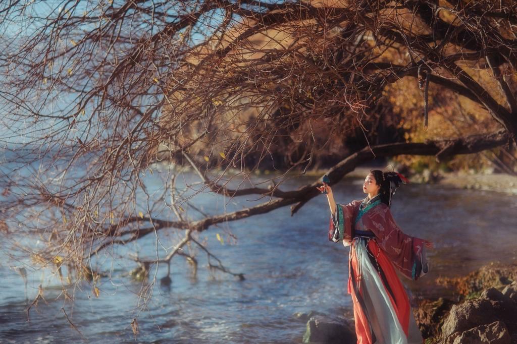 汉服美女精致侧颜唯美古风摄影