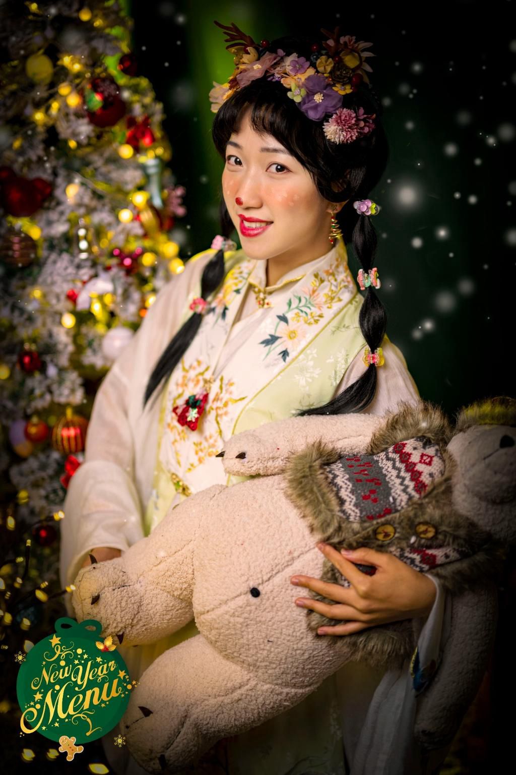 汉服少女俏皮可爱圣诞节写真集