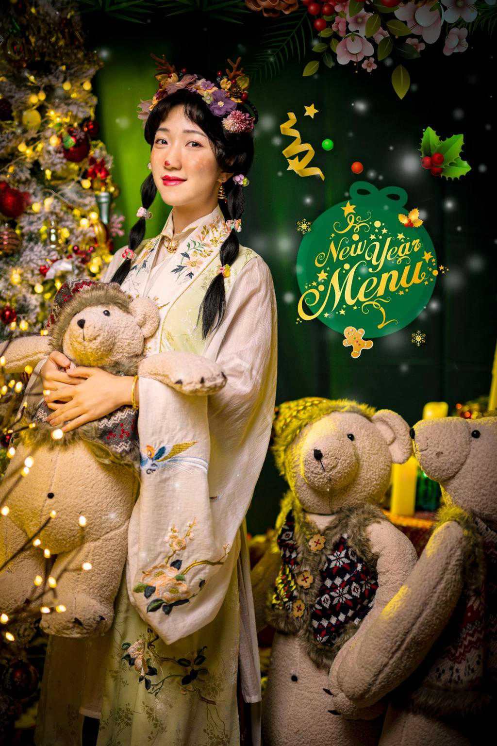 汉服少女俏皮可爱圣诞节写真集