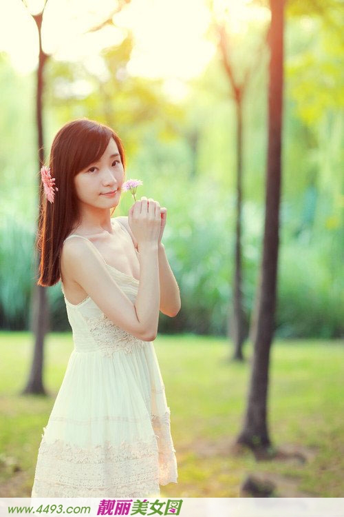 唯美户外摄影之夕阳西下妹子在天涯