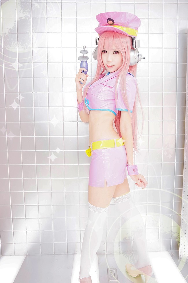 ElyEE子丝袜美腿COS宇宙警察粉色系索尼子