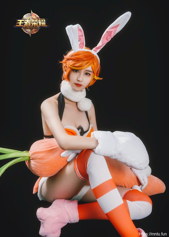 兽耳女郎邶风与式COSPLAY王者荣耀兔女郎花木兰