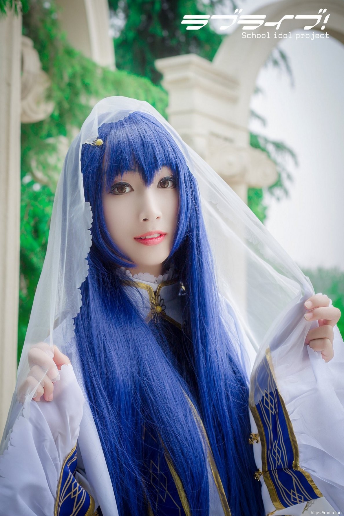 气质美女完美身材修女妆扮清新户外cosplay园田海未