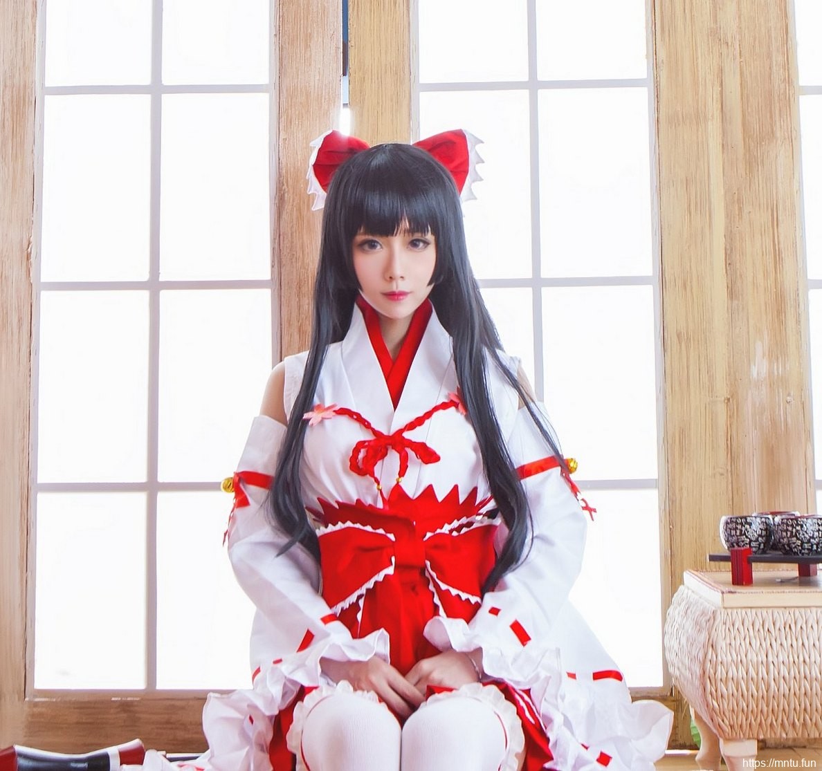 养眼美女cosplay少女咖啡枪神枪手菊理千姬