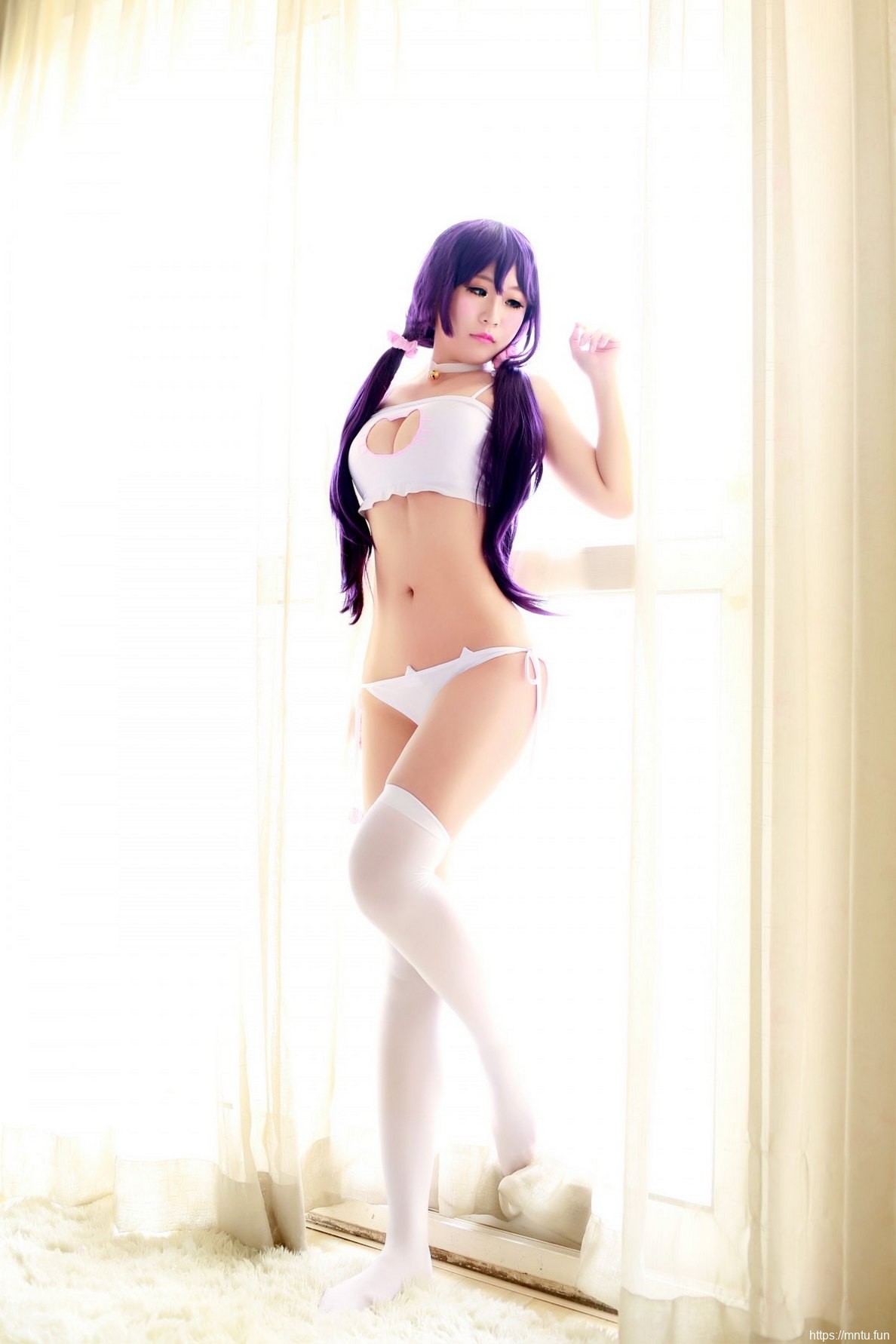 内衣美女Cosplay东条希露美胸凹凸有致