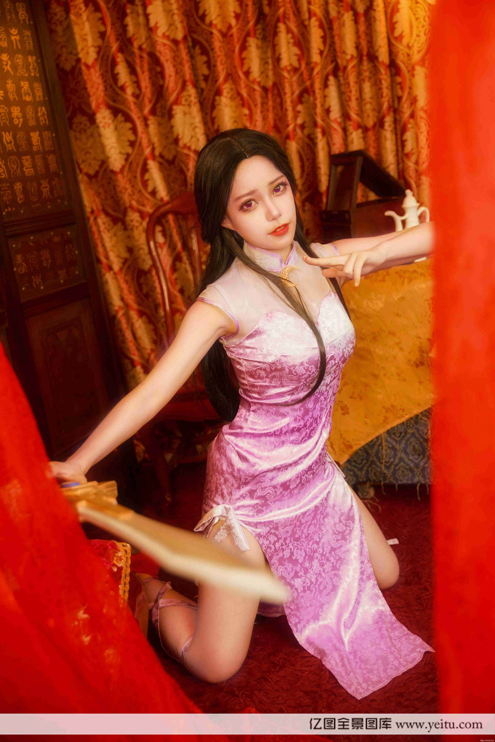 长发美女doki麦可COSPLAY王者荣耀露娜