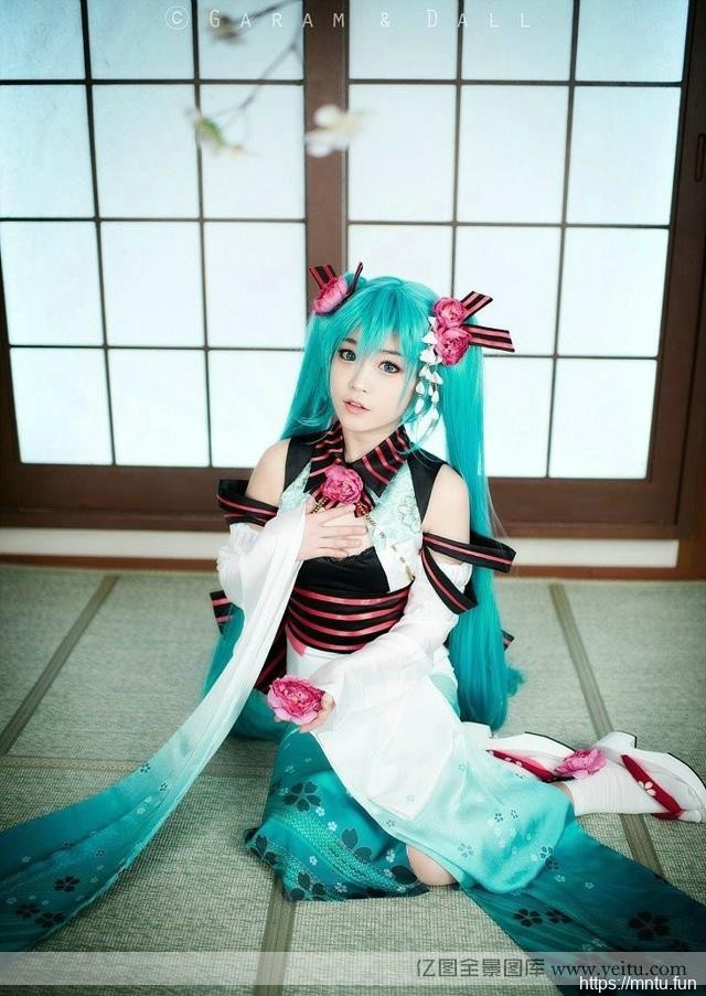 精致美女初音COS美腿酥胸清纯诱惑