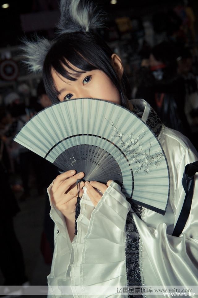 半遮面稚气少萝莉英lolita和cosplay气cosplay