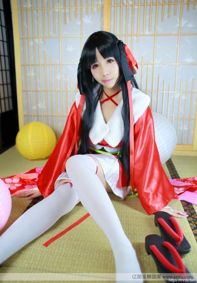 长发美女夜夜和服白丝清纯cosplcosplay明星ay