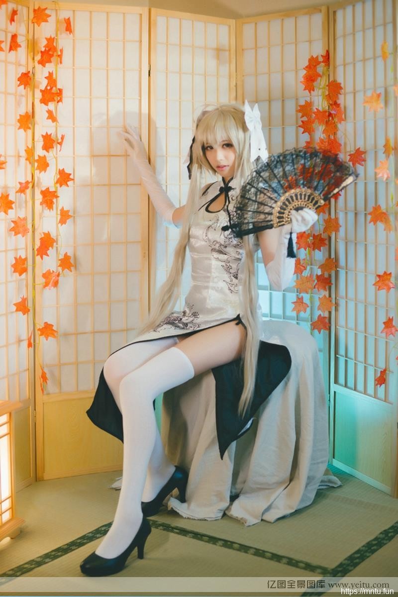 春日野穹白丝高跟性感穹妹旗袍cocosplay诱惑splay