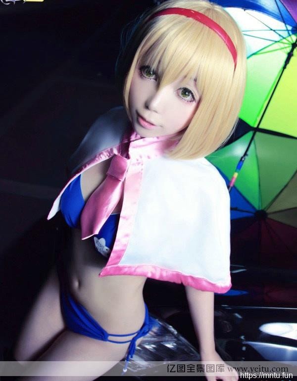 纤细小腰妹子Cos《东方赛车娘》爱丽cosplay专题丝