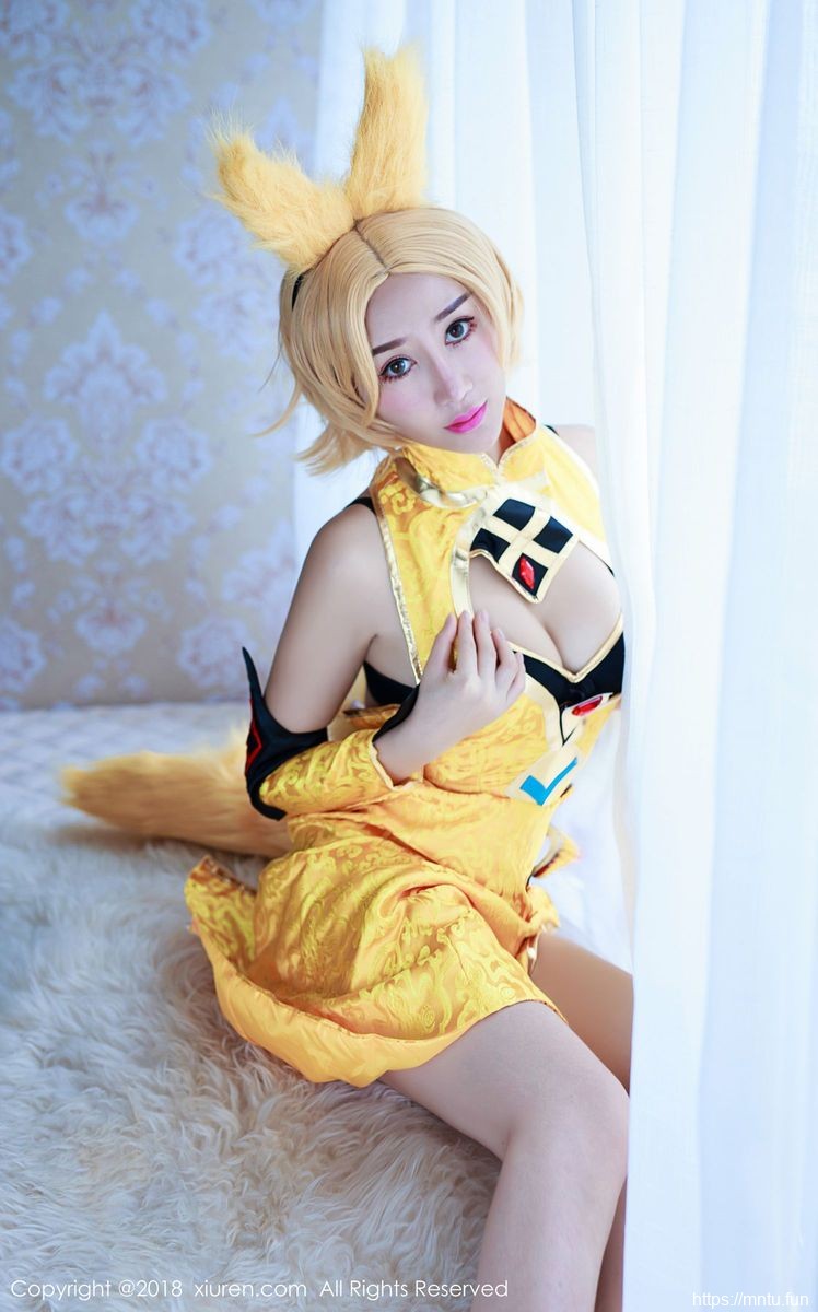 秀人重生之cosplay网性感女神邹晶晶COSPLAY王者荣耀妲己美图