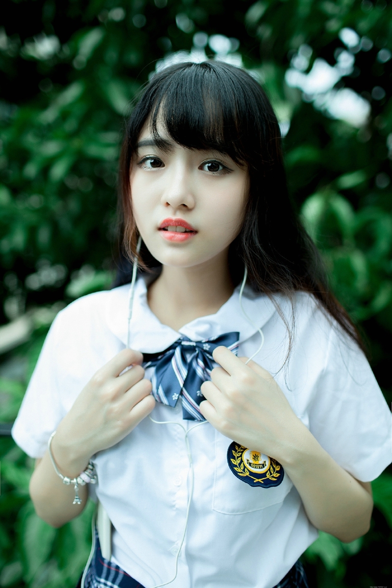 氧气校服少女清新纯真靓丽写真