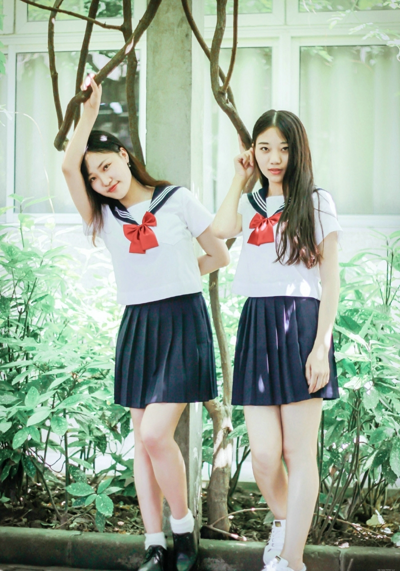 毕业季青春校服姐妹花美好相伴
