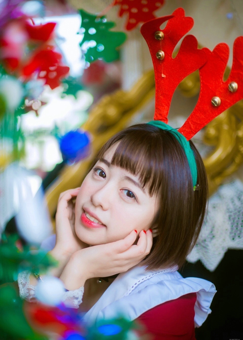 甜美圣诞妹子娇美小巧玲珑