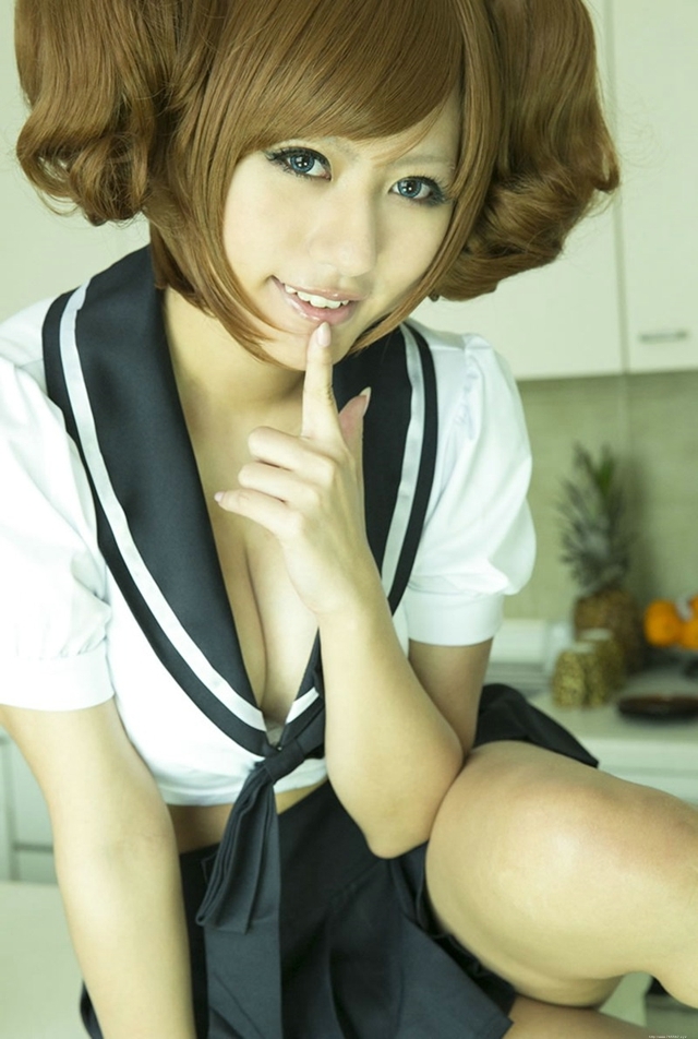 性感美胸美女学生制服装靓丽私房写真照