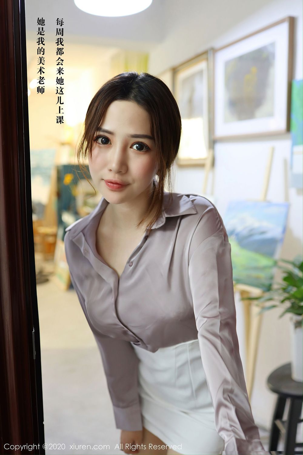 [XIUREN秀人网] 美女模特蛋糕Cake – 丝袜美腿&画室主题性感写真 No.2288