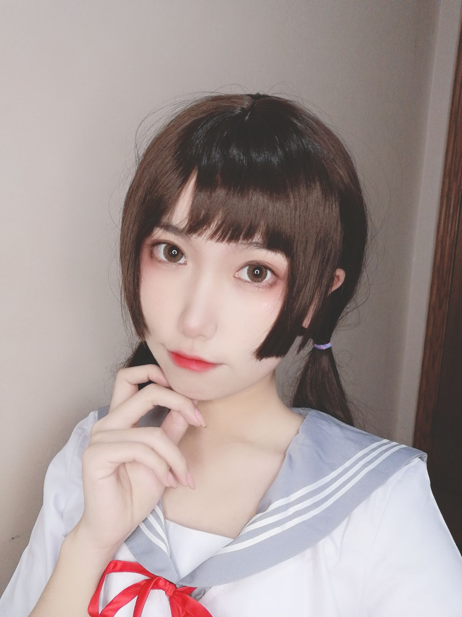 [Cosplay] 芋圆侑子SJ_ – 白丝jk