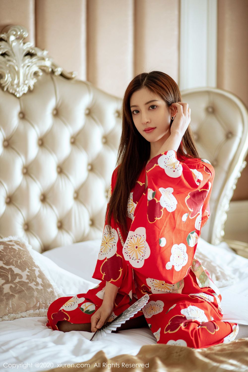 [XIUREN秀人网] 美女模特林文文yooki – 和服黑丝系列私房写真 No.2015