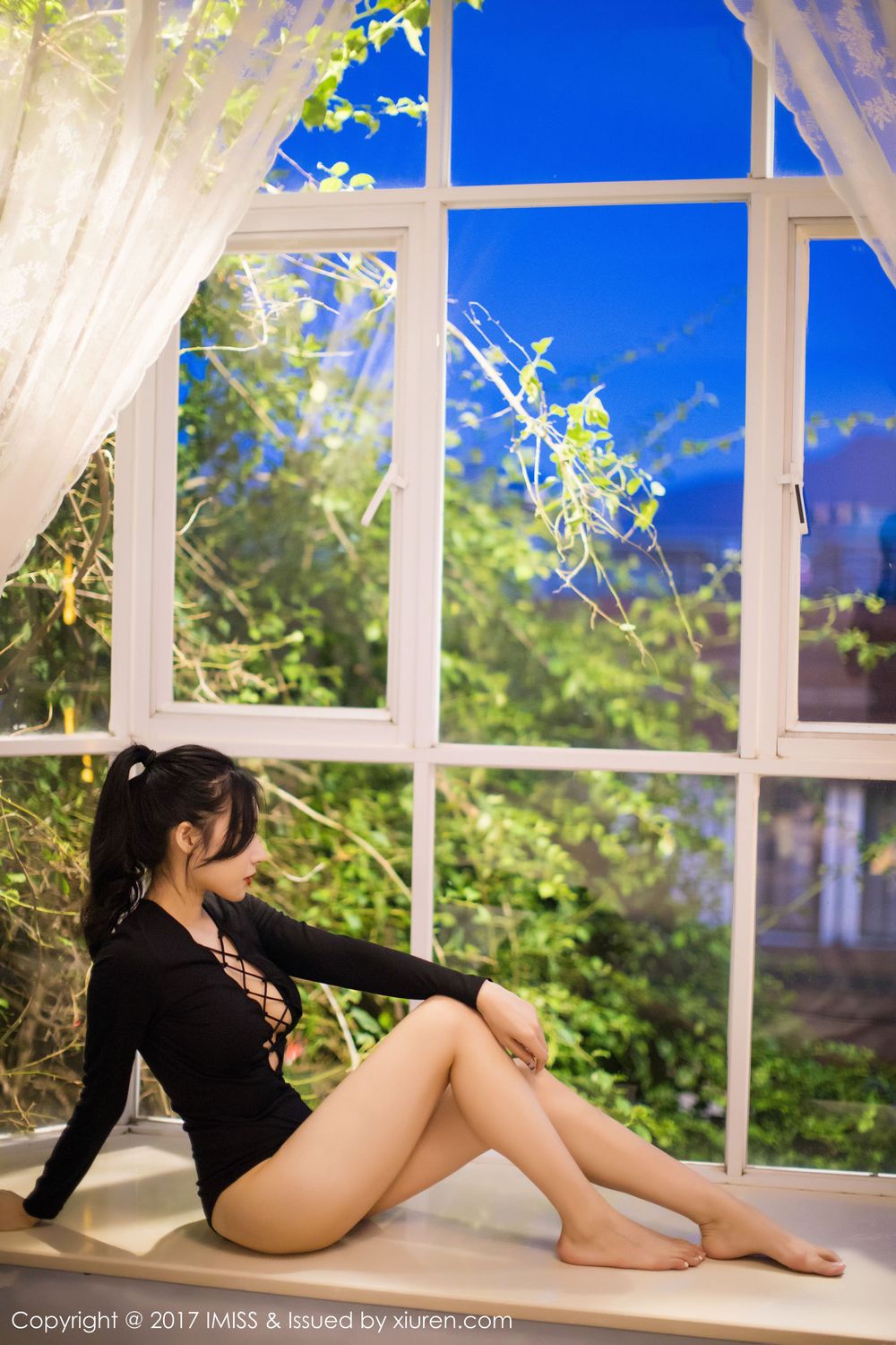 [IMiss爱蜜社] 美女模特小狐狸Sica – 妖娆曲线黑色内衣系列性感写真 VOL.194