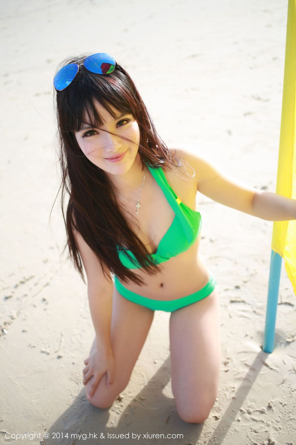 [MyGirl美媛馆] 美女模特妮儿Bluelabel – 性感内衣+比基尼海边写真 Vol.021