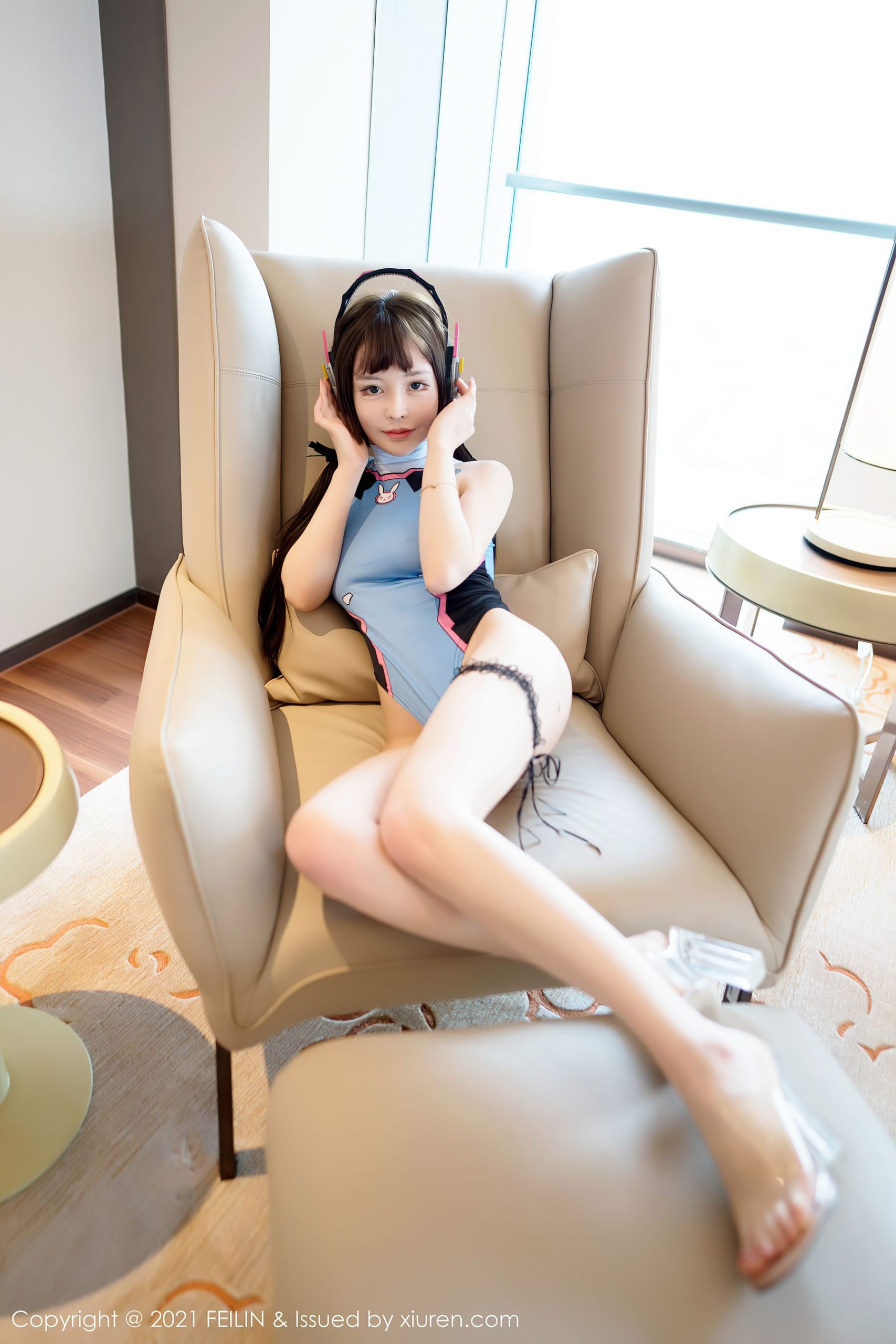 [嗲囡囡FEILIN] VOL.374 哩哩呀 – 情趣耳机少女+婚纱系列