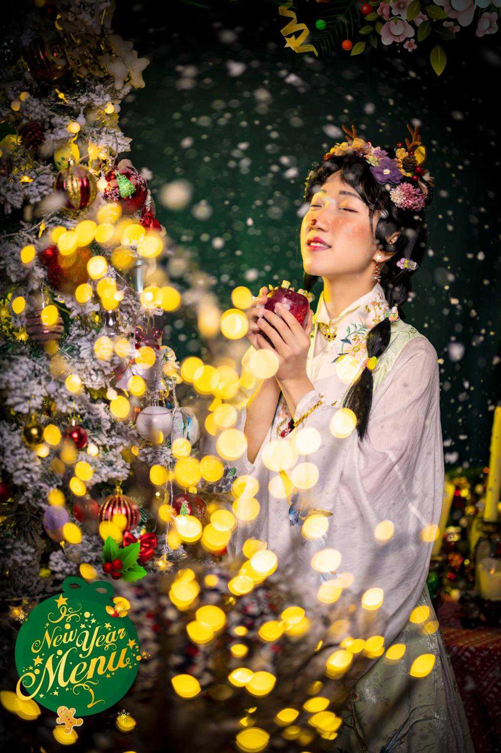 汉服少女俏皮可爱圣诞节写真集